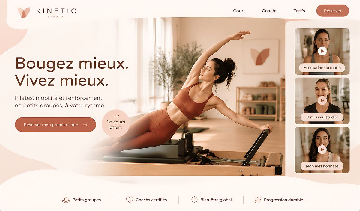 Aperçu du site Kinetic Studio