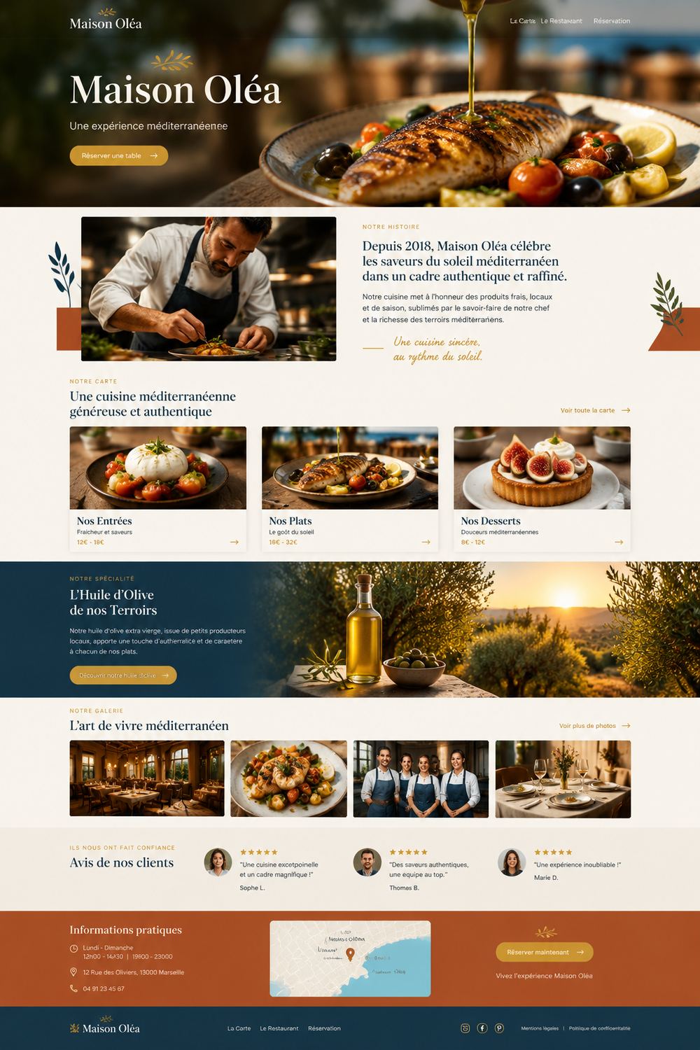 Aperçu du site Maison Oléa